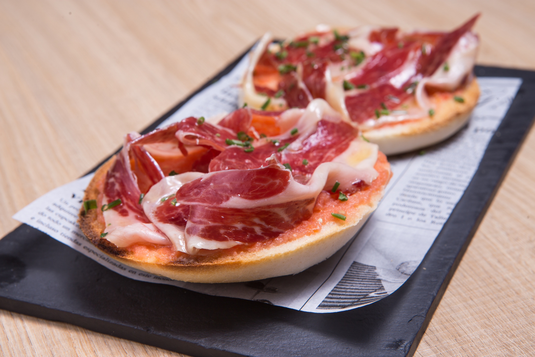 Toast with ham